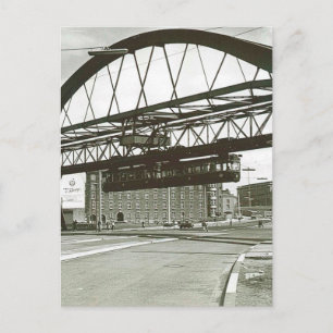 Vintage Wuppertal Flyter Tåg Photo Vykort