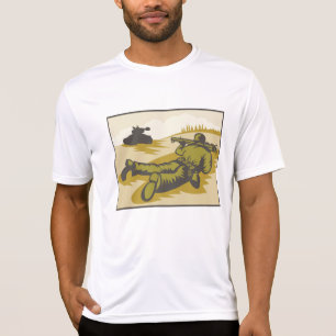 Vintage WW2 Bazooka Soldat och Stridsvagn T Shirt