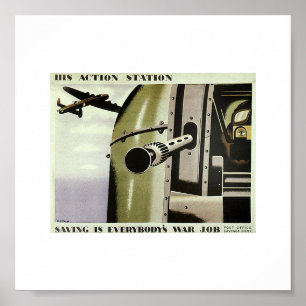 Vintage WW2 Propaganda Poster