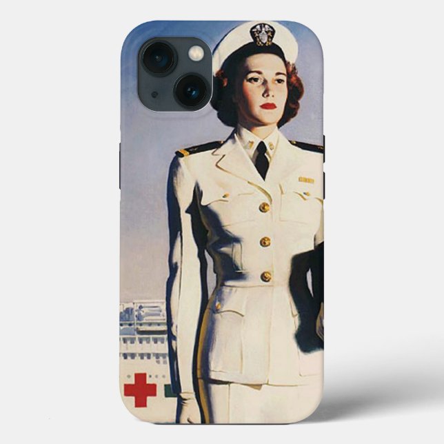 Vintage WW II Navy Nurse iPhone 5 Fodral (Baksida)