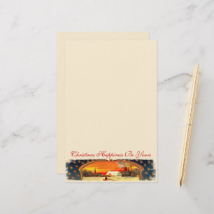 Vintage WWI Patriotic jul Stationery Brevpapper
