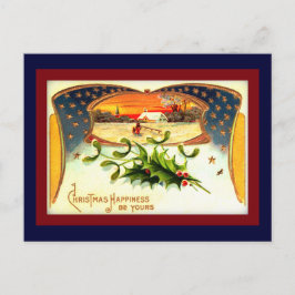 Vintage WWI Patriotic julkort Helg Vykort