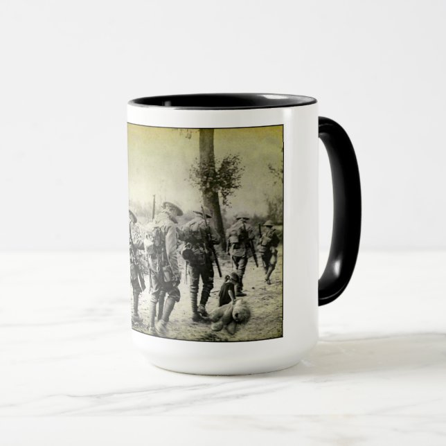 Vintage WWI Photo Beverage Mugg (Framsida höger)