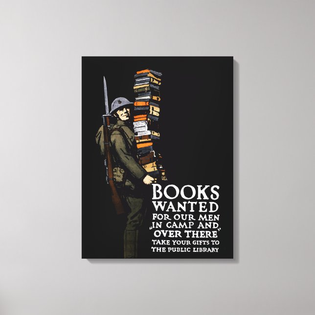 Vintage WWI Poster - Bokar ville ha Canvastryck (Framsida)