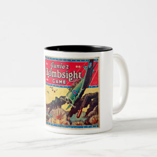 VINTAGE WWII BOARD GAME BOX ART Två-Tonad MUGG