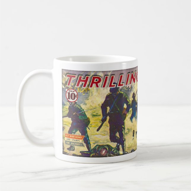 vintage WWII MAGAZINE THEME Kaffemugg (Vänster)