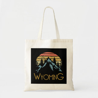 Vintage WY, Wyoming Mountain Äventyr utomhus Tygkasse