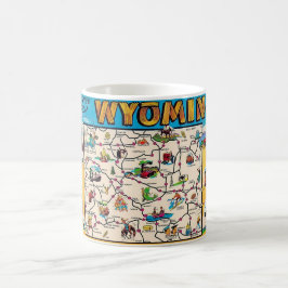 Vintage Wyoming Karta Mugg