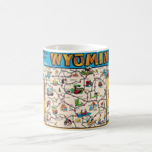 Vintage Wyoming Karta Mugg