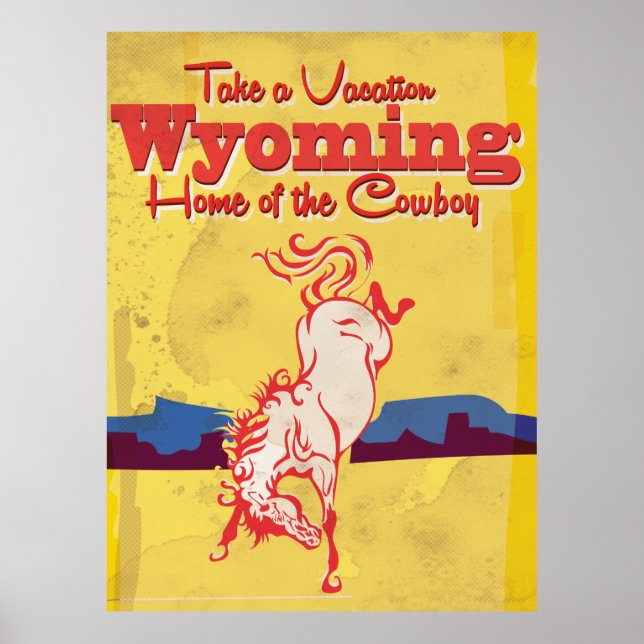 Vintage Wyoming-resemaljeri Poster (Framsidan)