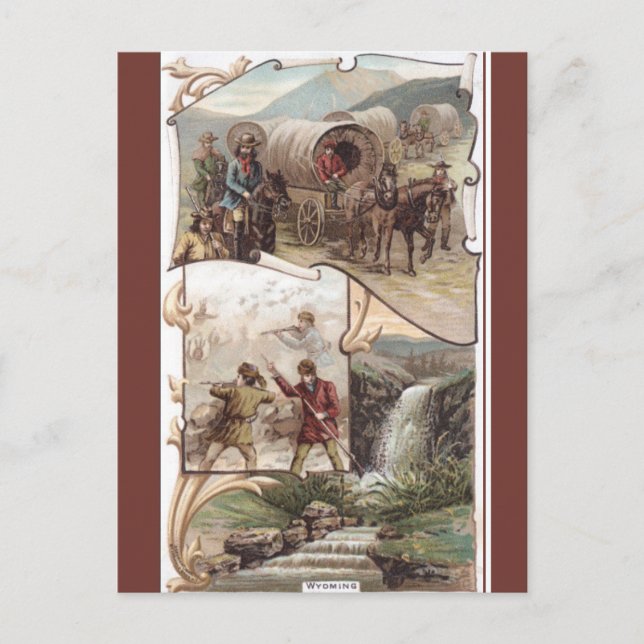Vintage Wyoming Vykort (Framsida)