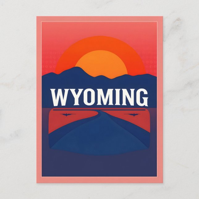 Vintage Wyoming vykort (Framsida)