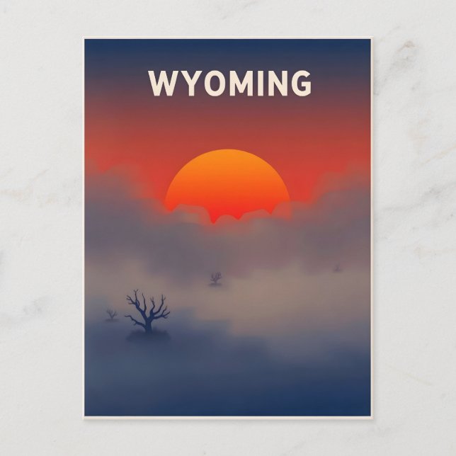 Vintage Wyoming-vykort Vykort (Framsida)