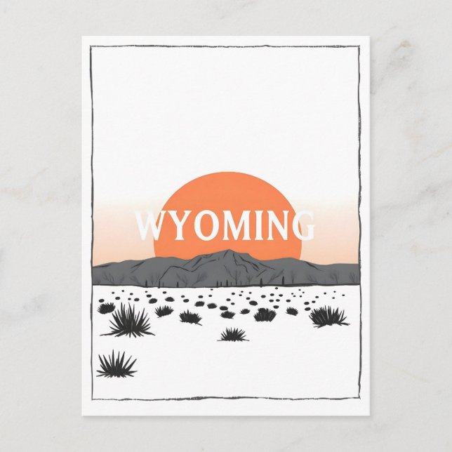 Vintage Wyoming-vykort Vykort (Framsida)