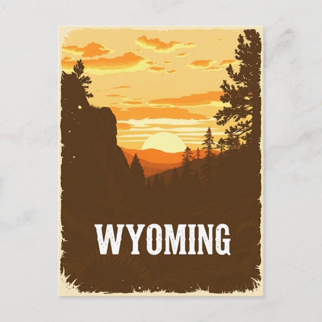 Vintage Wyoming-vykort Vykort (Framsida)