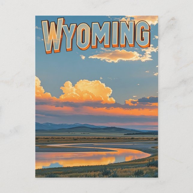 Vintage Wyoming-vykort Vykort (Framsida)
