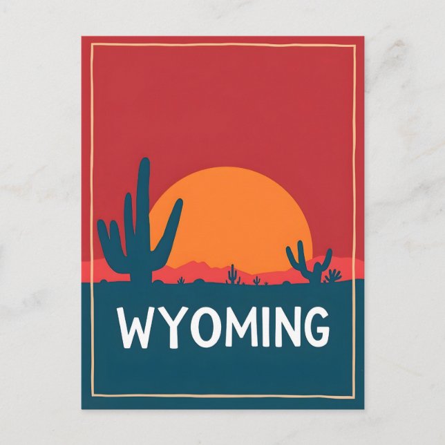 Vintage Wyoming-vykort Vykort (Framsida)