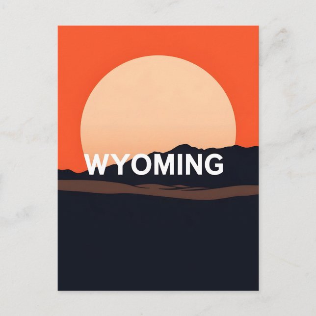Vintage Wyoming-vykort Vykort (Framsida)