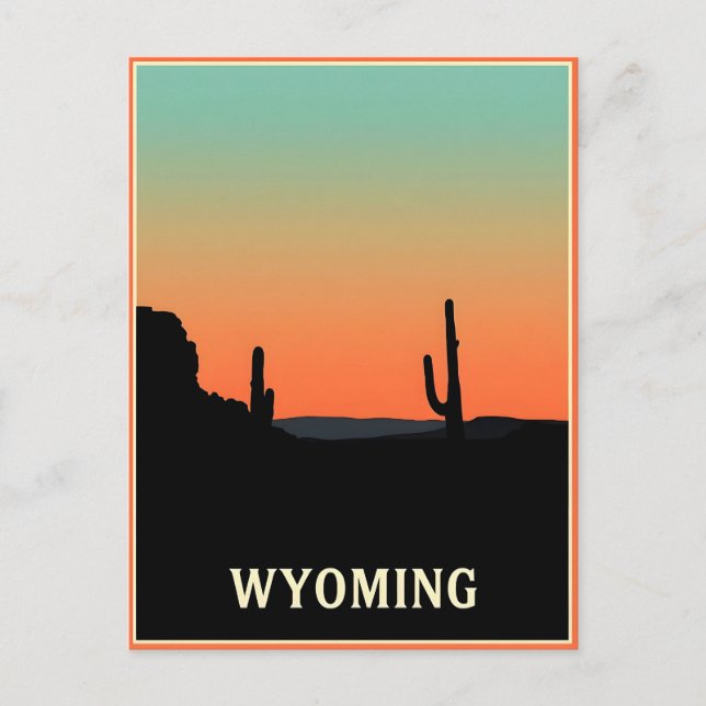 Vintage Wyoming-vykort Vykort (Framsida)