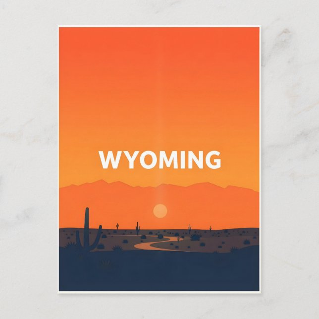 Vintage Wyoming-vykort Vykort (Framsida)
