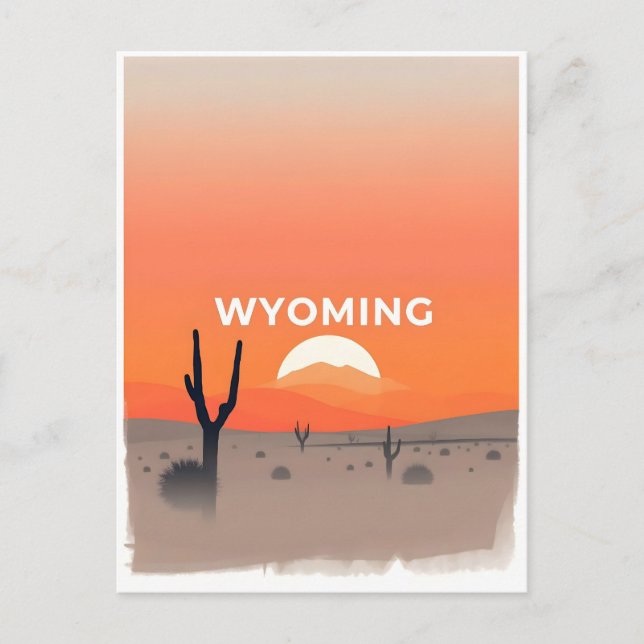 Vintage Wyoming-vykort Vykort (Framsida)
