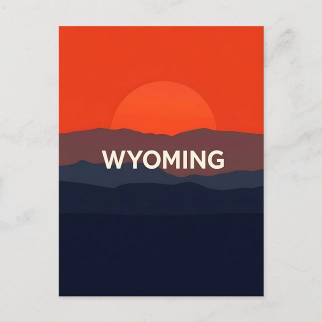 Vintage Wyoming-vykort Vykort (Framsida)