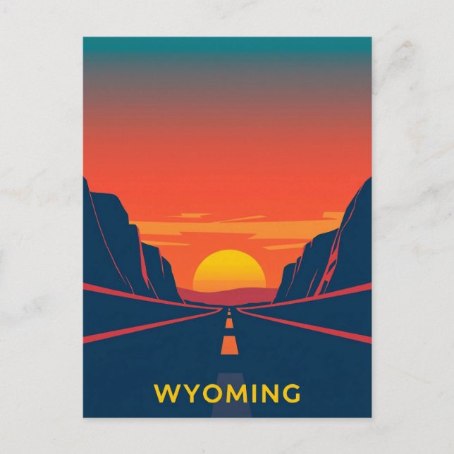 Vintage Wyoming-vykort Vykort (Framsida)