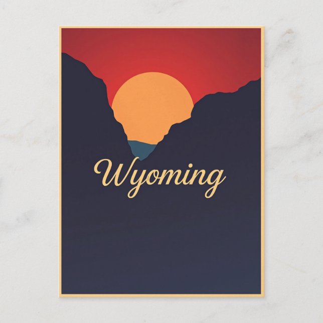 Vintage Wyoming-vykort Vykort (Framsida)