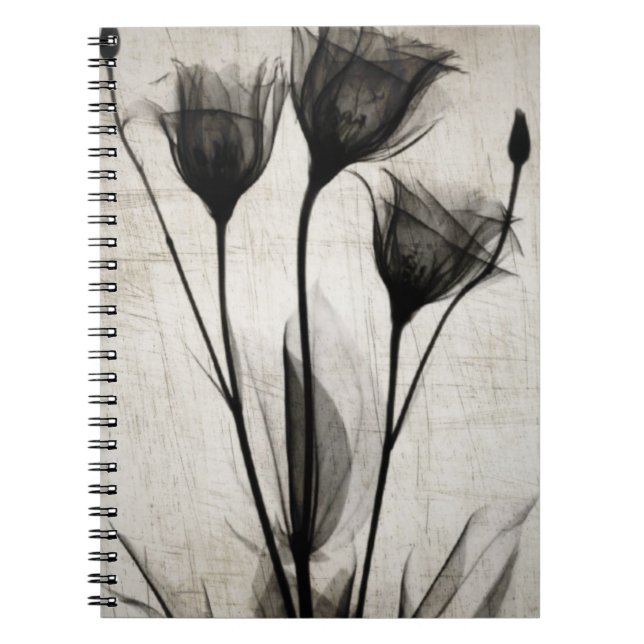 Vintage X-Ray Flowers Anteckningsbok (Framsidan)