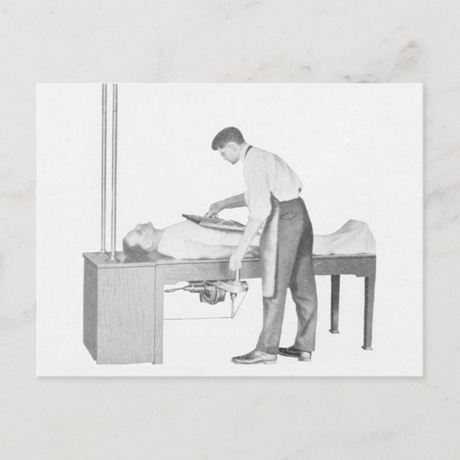 Vintage X-Ray Man Vykort (Framsida)