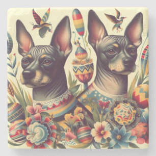 Vintage Xoloitzcuintle Illustration Stenunderlägg