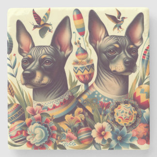 Vintage Xoloitzcuintle Illustration Stenunderlägg