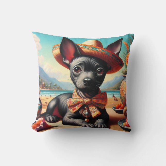 Vintage Xoloitzcuintle Kudde (Framsida)