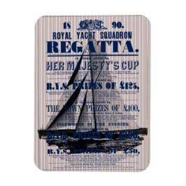 Vintage Yacht Regatta Advertisement Magnet