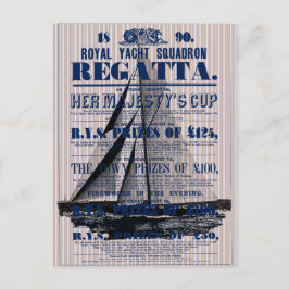 Vintage Yacht Regatta Advertisement Vykort