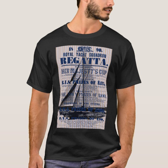 Vintage Yacht Regatta-reklam  T Shirt (Framsida)