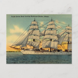 Vintage, Yacht, Seven Seas Northeast Harbour, Main Vykort