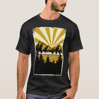 Vintage Yellow Mountains T Shirt
