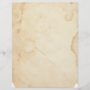 Vintage Yellowed and Nedfläckad Letterhead