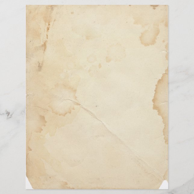Vintage Yellowed and Nedfläckad Letterhead (Framsida)