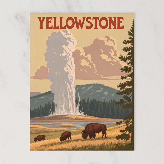 Vintage Yellowstone: Gammalt fel Vykort (Skapare uppladdad)