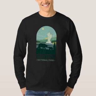 Vintage Yellowstone Geyser Yellowstone National Pa T Shirt