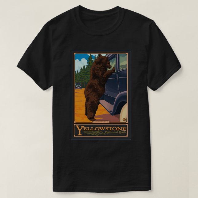 Vintage Yellowstone National Park Bear T Shirt (Design framsida)