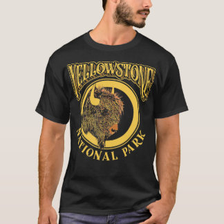 Vintage Yellowstone National Park Bison American B T Shirt