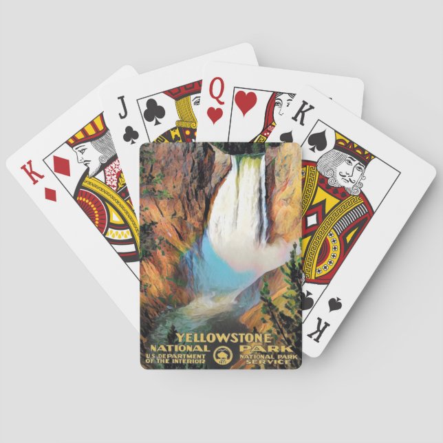 Vintage Yellowstone National Park Casinokort (Baksidan)