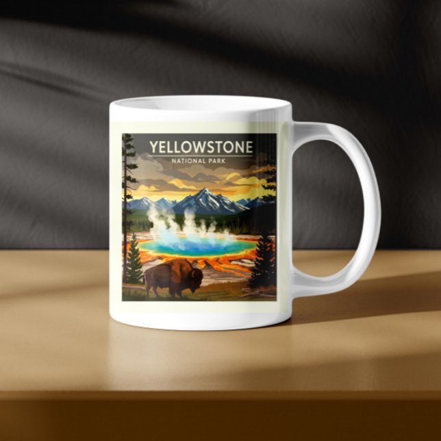 Vintage Yellowstone nationalpark Kaffemugg (Skapare uppladdad)