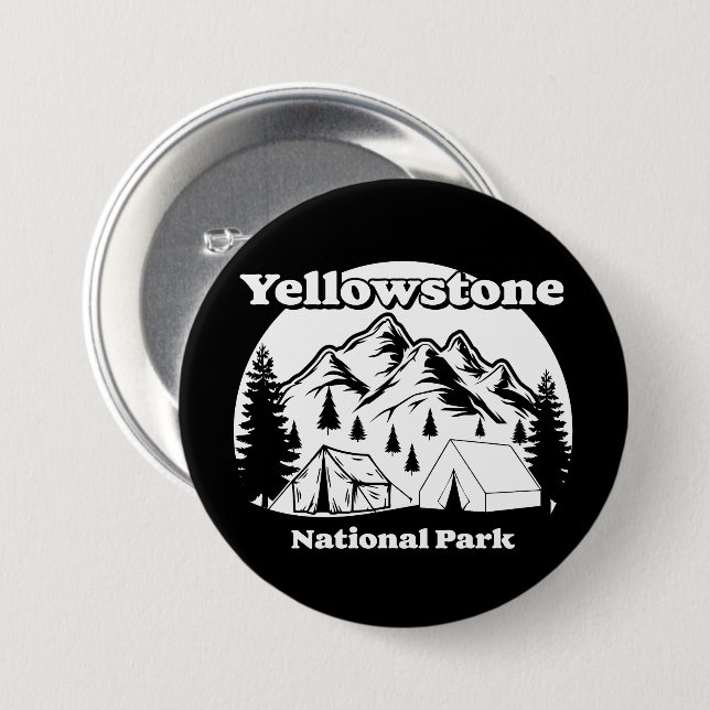 Vintage Yellowstone nationalpark Knapp (Framsida & baksida)