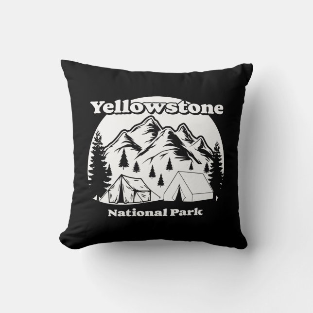 Vintage Yellowstone nationalpark Kudde (Framsida)