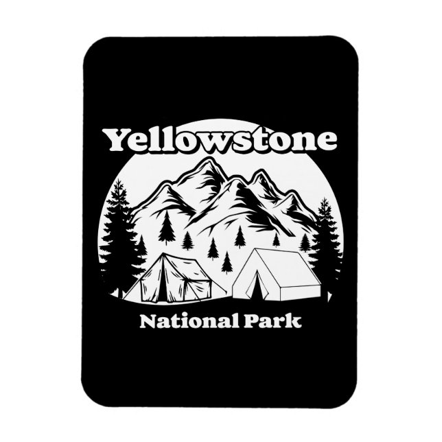 Vintage Yellowstone nationalpark Magnet (Vertikal)