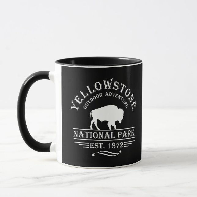 Vintage Yellowstone Nationalpark Mugg (Vänster)